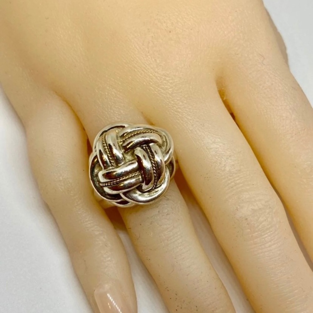 925 silver knot ladies ring size 9